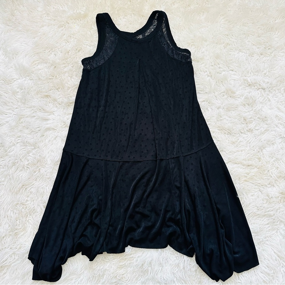 Free people black layered lace dress